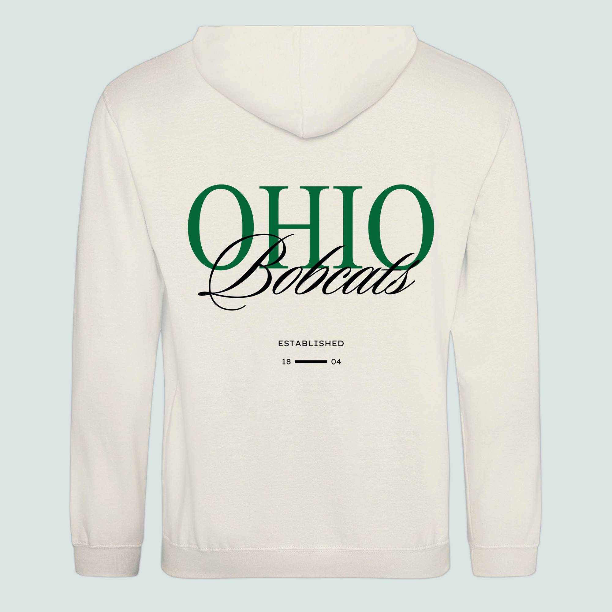 10 West Clothing Ohio Bobcats Script Vanilla Milkshake Hoodie
