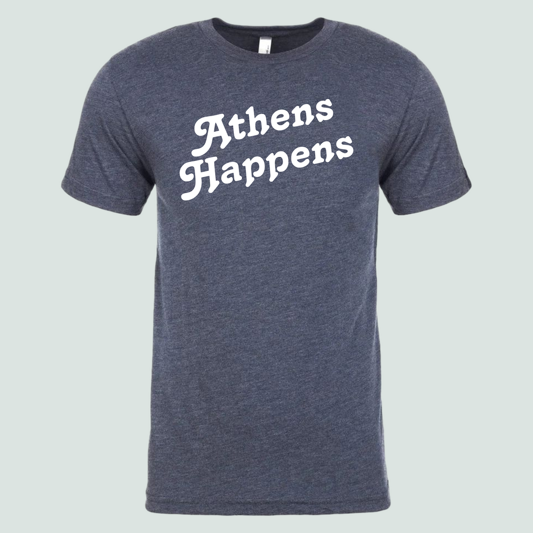 Athens Happens - Vintage Navy Triblend TS