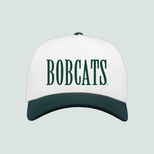 Load image into Gallery viewer, Bobcats Snapback - Vintage White/ Dark Green Hat
