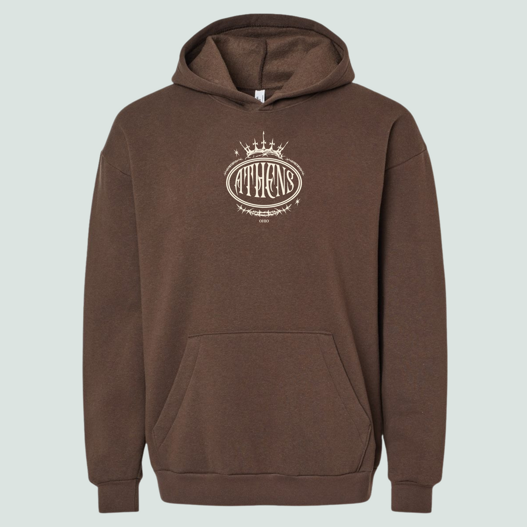 Crown Of Athens - Brown Hoodie