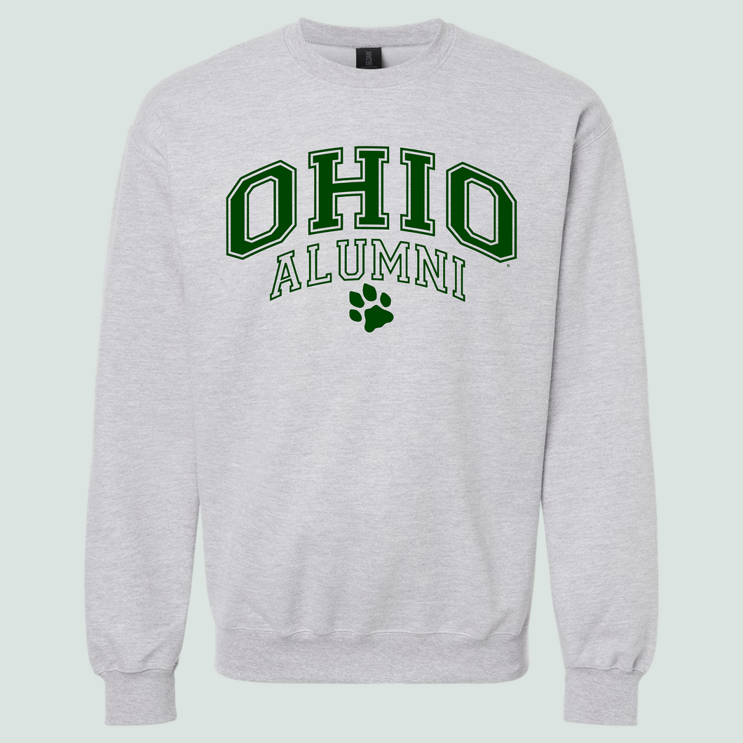 Ohio Alumni 1/C Paw - Sport Grey Crew