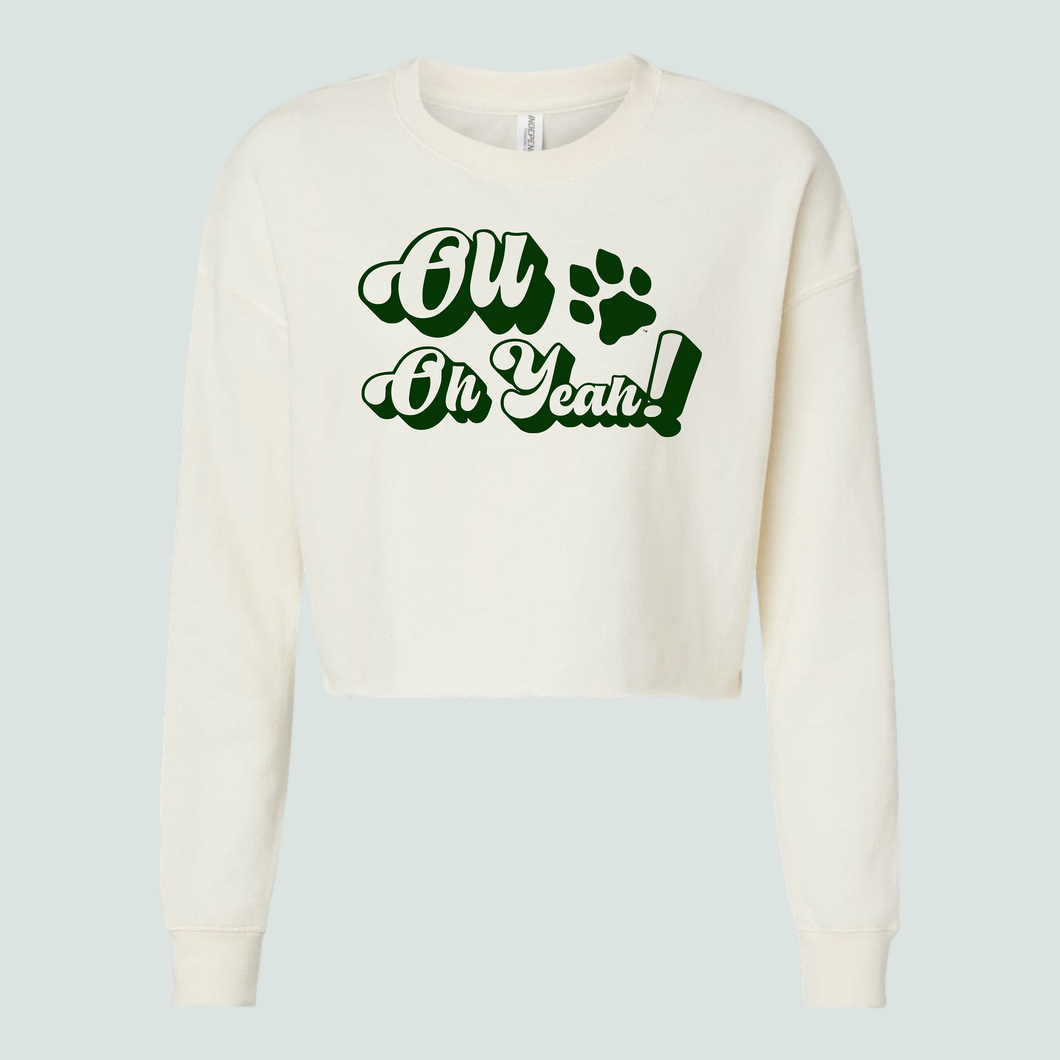 (50% OFF) OU Oh Yeah - Off-White Crop Longsleeve