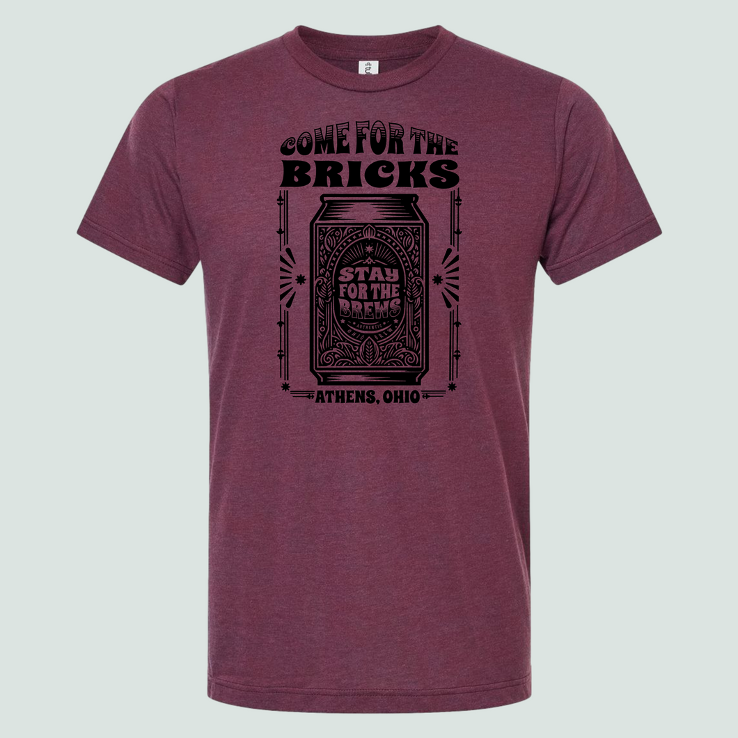 (10% OFF) Bricks & Brews - Raspberry Fleck Triblend TS